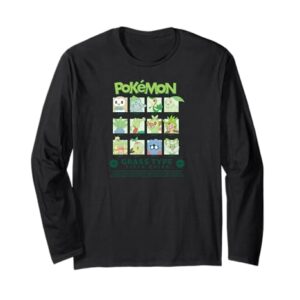 Pokémon - Grass Type Field Guide Long Sleeve T-Shirt