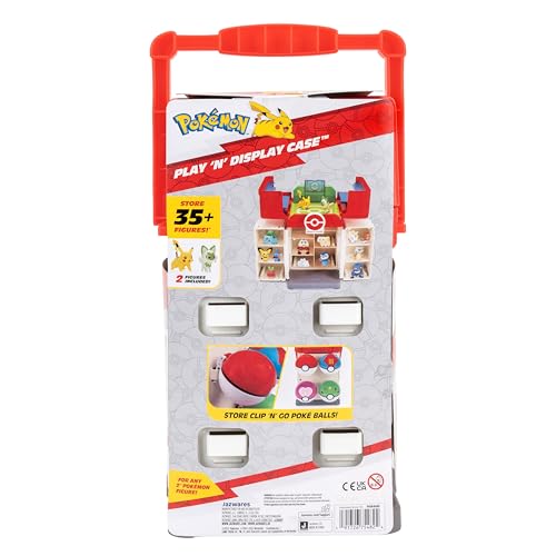 Jazwares Pokémon Play ‘N’ Display Case - Multi-Level Storage Unit with Rooftop Arena and Space for 35+ 2-Inch Battle Figures - Image 11