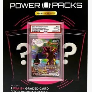Pokemon TCG Trading Card Game Power Pack Game Stop Series 4, Includes 1 PSA 8+ Graded Card and 2 TCG Booster Packs Chance for Golden Ticket