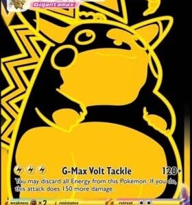 Pokemon - Pikachu VMax - TG29 - Trainer Gallery - Lost Origin - Full Art - Black & Gold Holo Foil Card