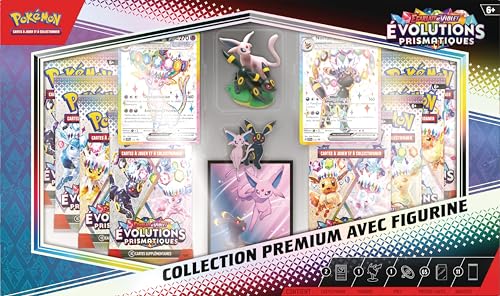 Pokémon : Premium Collection with Scarlet & Purple Figure - Prismatic Evolution of The Pokémon TCG (2 Textured Glossy Promo Cards, 11 Boosters) - Image 9