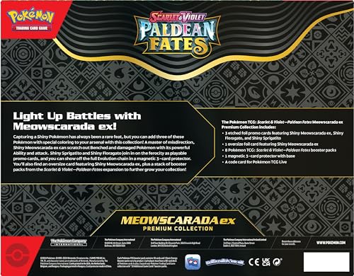Pokemon TCG: Scarlet and Violet: PALDEAN Fates: Pokemon EX Premium Collection - Shiny Sprigatito - Image 5