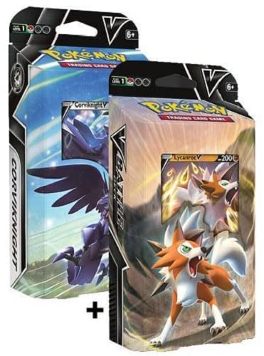 Pokemon 2022 Battle Both Theme Decks Lycanroc V & Corviknight V - 60 Cards Each - Image 2