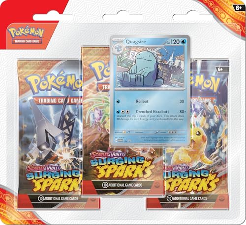 Pokémon TCG Scarlet & Violet 8 Surging Sparks Three Booster Blister - Image 3