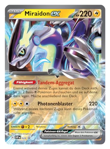 Pokémon - Trading Card Game: Tin-Box Paldea Legends - Miraidon (1 Holographic Card & 4 Booster Packs) - Image 3