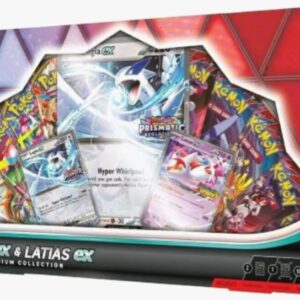 Pokemon TCG Trading Card Game Retailer Exclusive - Lugia ex and Latias ex Premium Collection 10 Packs 5 Destined Rivals and 5 Mega Evolutions 2 Stamped Promo Cards and One Oversized