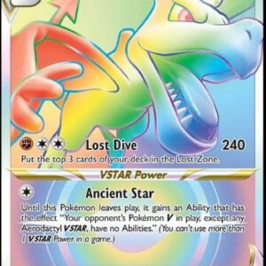 Pokemon - Aerodactyl VStar 199/196 Lost Origin Secret Rainbow Rare Foil