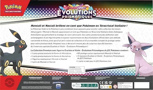 Pokémon : Premium Collection with Scarlet & Purple Figure - Prismatic Evolution of The Pokémon TCG (2 Textured Glossy Promo Cards, 11 Boosters) - Image 8