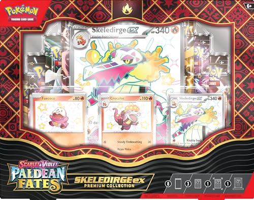 Pokemon TCG: Scarlet and Violet: PALDEAN Fates: Pokemon EX Premium Collection - Shiny Fuecoco - Image 7