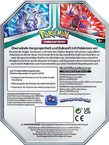 Pokémon - Trading Card Game: Tin-Box Paldea Legends - Koraidon (1 Holographic Card & 4 Booster Packs) - Image 3
