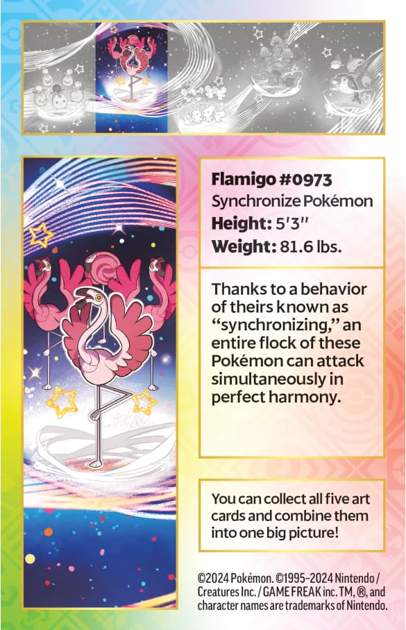 Pokémon TCG: Scarlet & Violet—Paldean Fates Mini Tin – Flamigo (2 Booster Packs, 1 Sticker & 1 Art Card) - Image 3