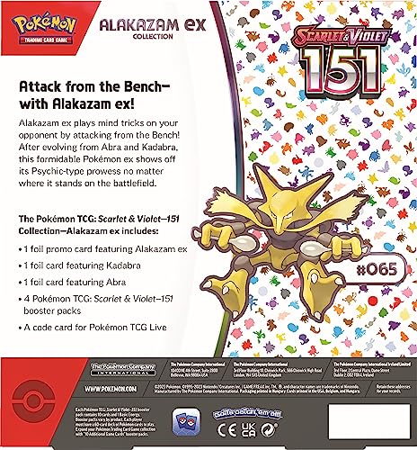 Pokemon TCG Scarlet & Violet 3.5 Pokemon 151 Alakazam Ex Box - Image 3