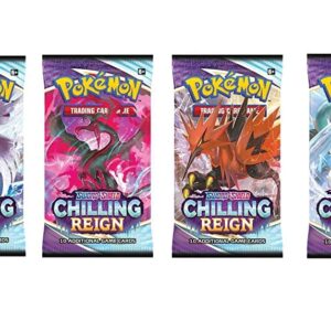 Pokemon TCG Sword & Shield 6 Chilling Reign Booster Packs (4 Packs)