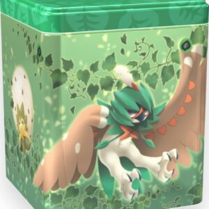 Pokemon TCG: Grass Stacking Tin (3 Booster Packs & Coin)
