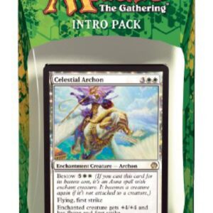 Magic The Gathering (MTG Theros Intro Pack - Favors from Nyx Theme Deck (Includes 2 Booster Packs) White (Celestial Archon)