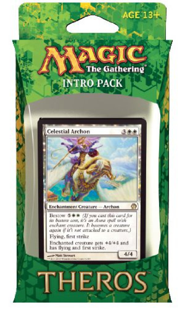 Magic The Gathering (MTG Theros Intro Pack - Favors from Nyx Theme Deck (Includes 2 Booster Packs) White (Celestial Archon) - Image 2