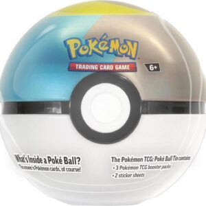 Pokemon TCG Trading Card Game Moon Ball Poke Ball Tin Contains 3 Booster Packs Plus 2 Sticker Sheets