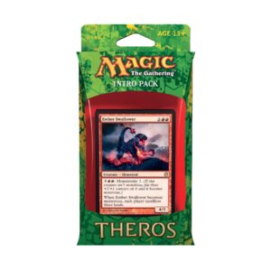 Magic The Gathering (MTG Theros Intro Pack - Blazing Beasts of Myth Theme Deck (Includes 2 Booster Packs) Red (Ember Swallower)