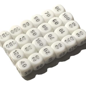 Pokemon Dice x24 Set - Damage Counters - White & Silver - Pokemon 151 - Elite Trainer Box