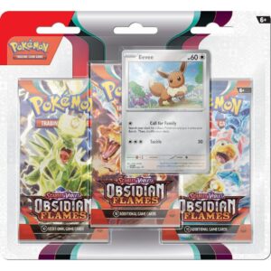 Pokemon TCG: Scarlet and Violet: Obsidian Flames: 3 Pack Booster Blister