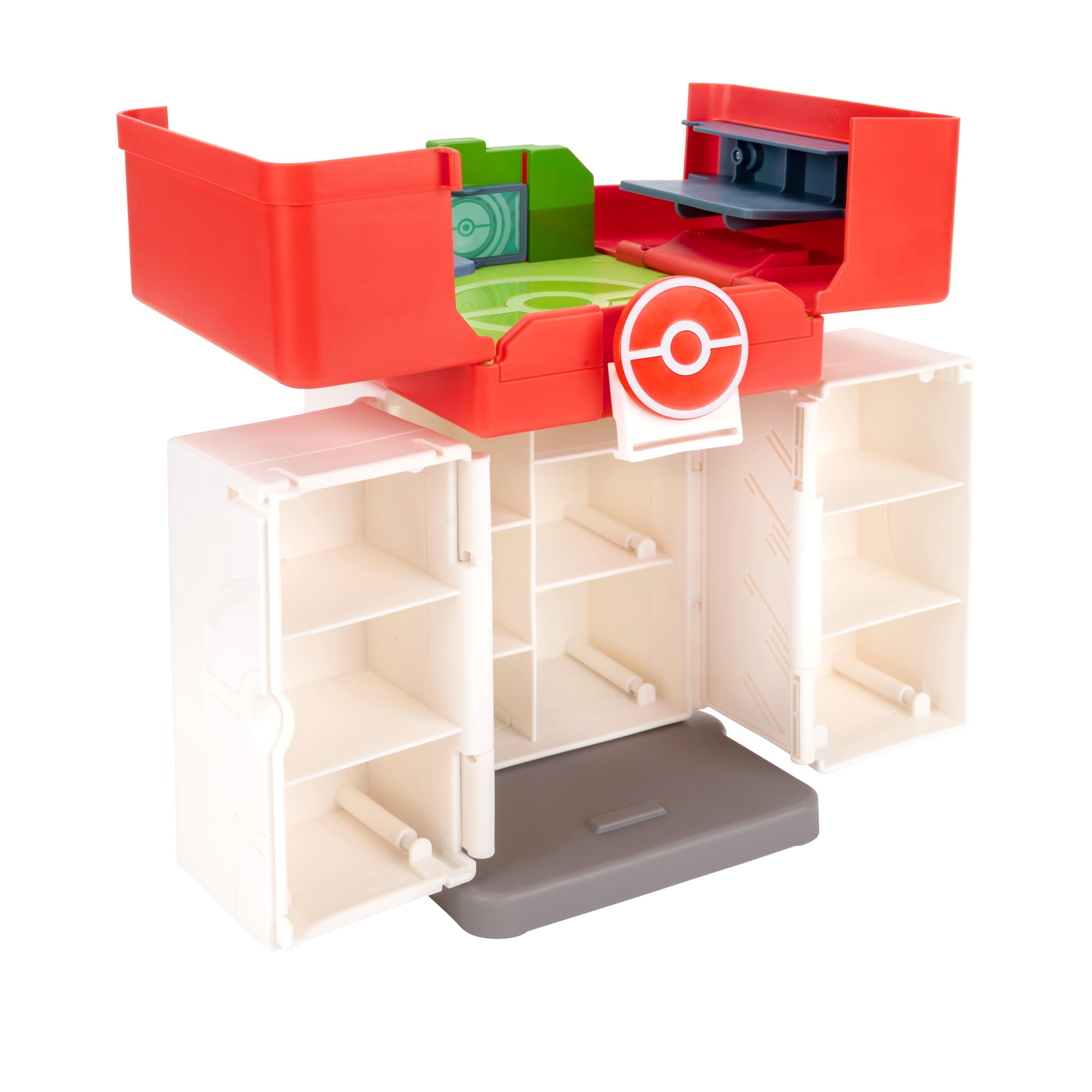 Jazwares Pokémon Play ‘N’ Display Case - Multi-Level Storage Unit with Rooftop Arena and Space for 35+ 2-Inch Battle Figures - Image 2