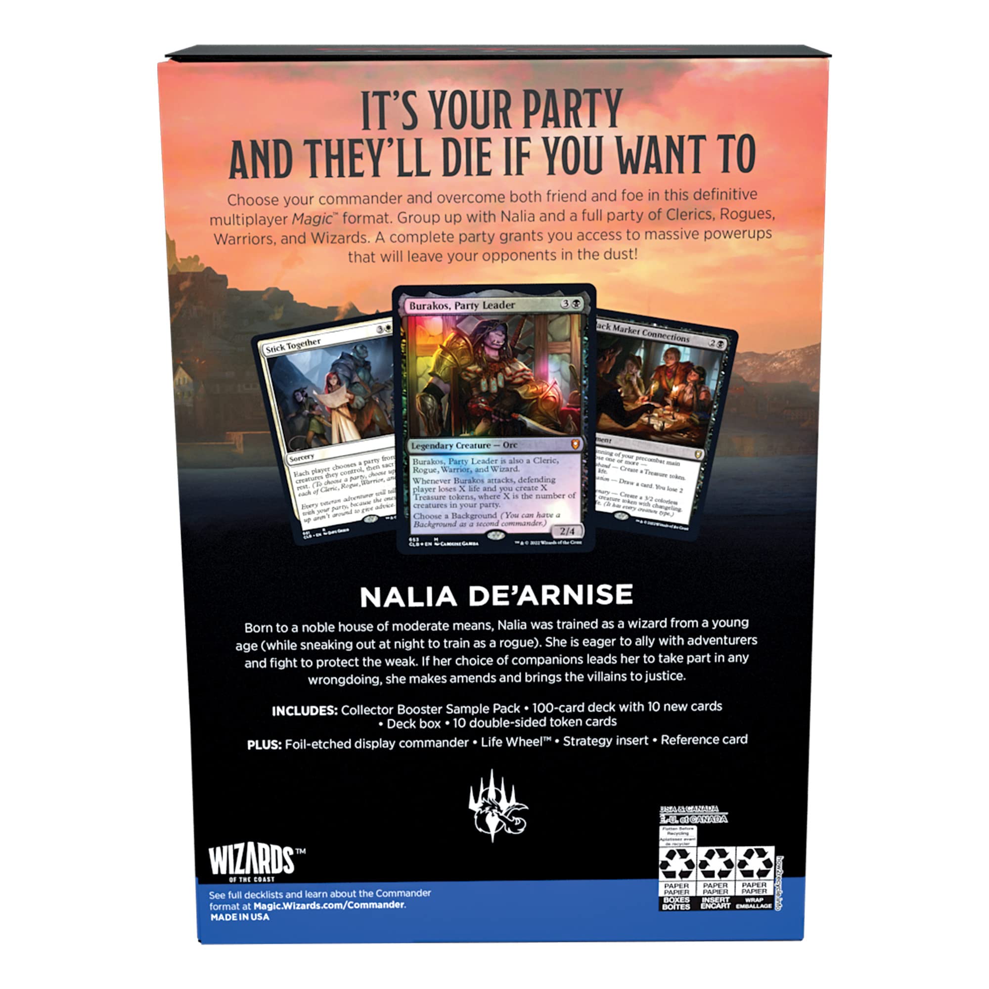 Magic: The Gathering Commander Legends: Battle for Baldur’s Gate Commander Deck – Party Time + Collector Booster Sample Pack - Image 2