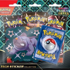 Pokemon Scarlet & Violet Paldean Fates Tech Sticker Collection | Shiny Maschiff