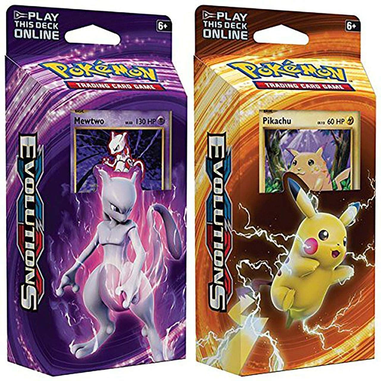 Pokemon Mewtwo & Pikachu XY Evolutions TCG Card Game Decks - 60 Cards Each - Image 2