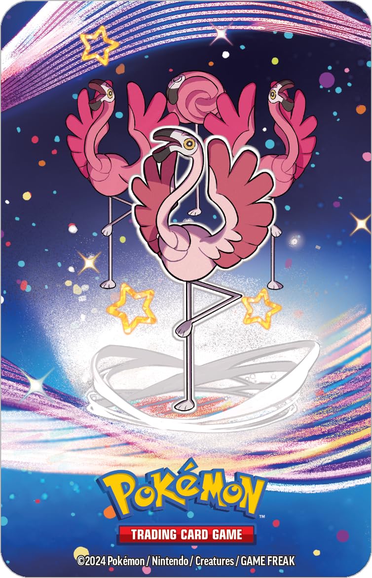 Pokémon TCG: Scarlet & Violet—Paldean Fates Mini Tin – Flamigo (2 Booster Packs, 1 Sticker & 1 Art Card) - Image 2