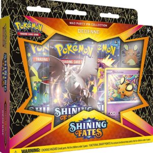 Pokemon Sword & Shield 4.5 Shining Fates Mad City Pin Party Dedenne