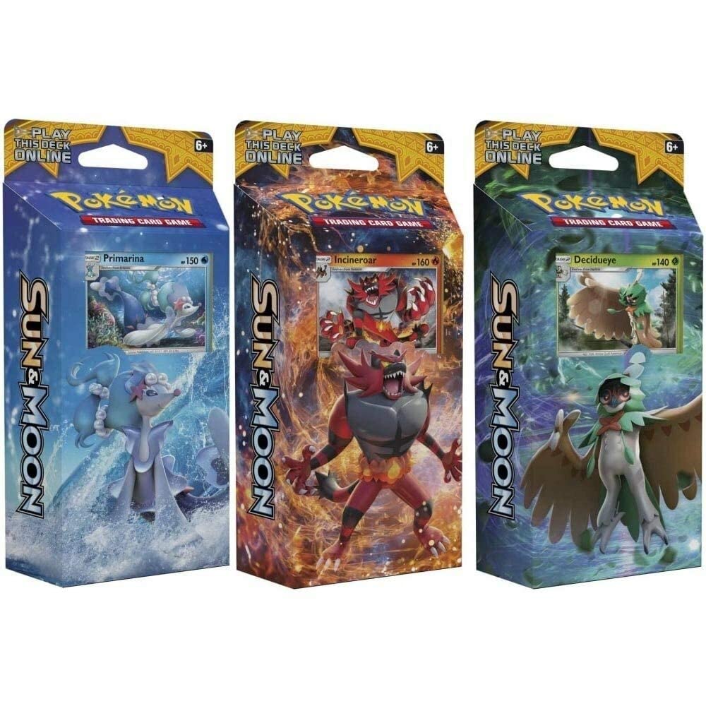Pokemon All 3 Sun & Moon English Theme Decks: Rowlet, Litten, & Popplio! Toy - Image 2