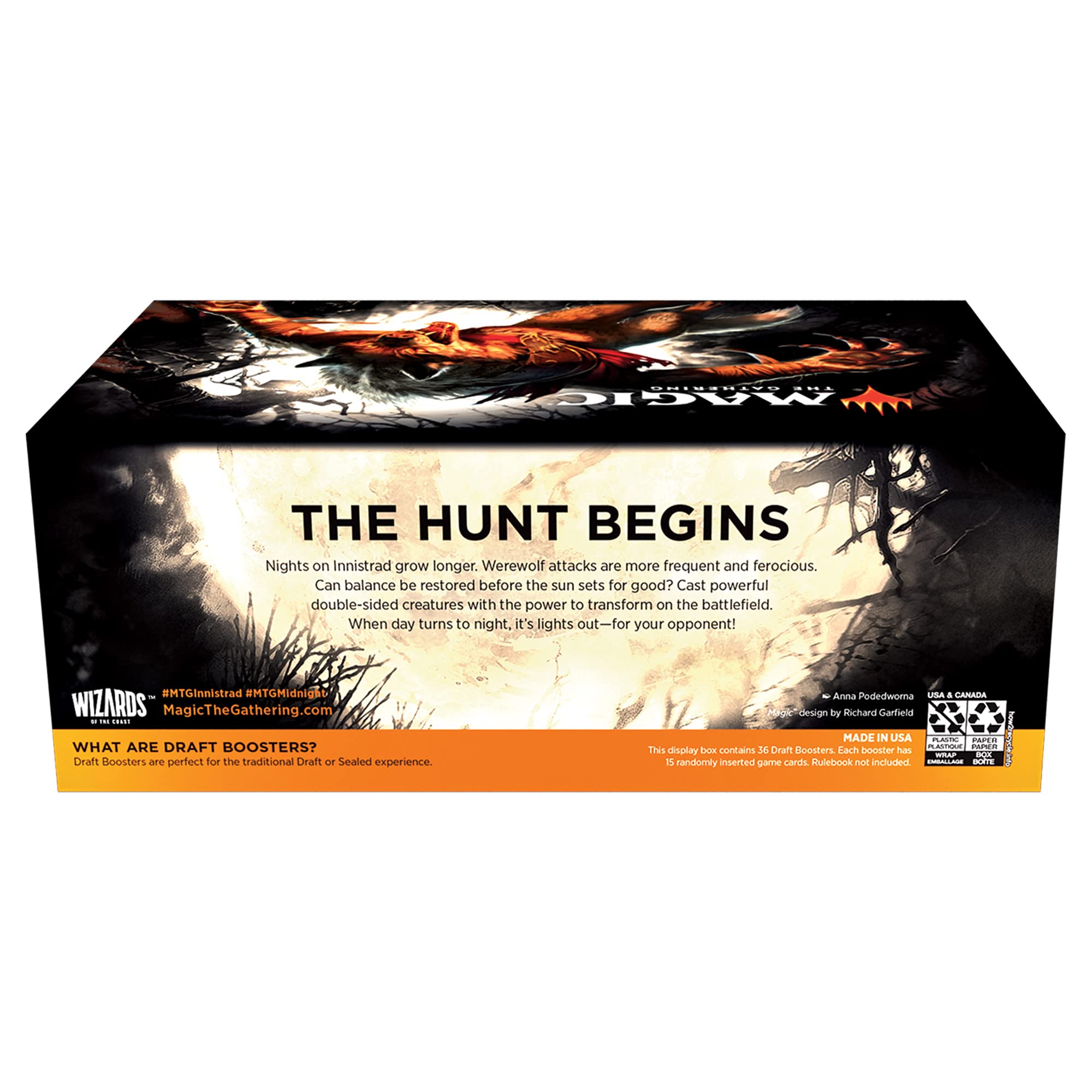 Magic: The Gathering Innistrad: Midnight Hunt Draft Booster Box | 36 Packs (540 Magic Cards) - Image 4