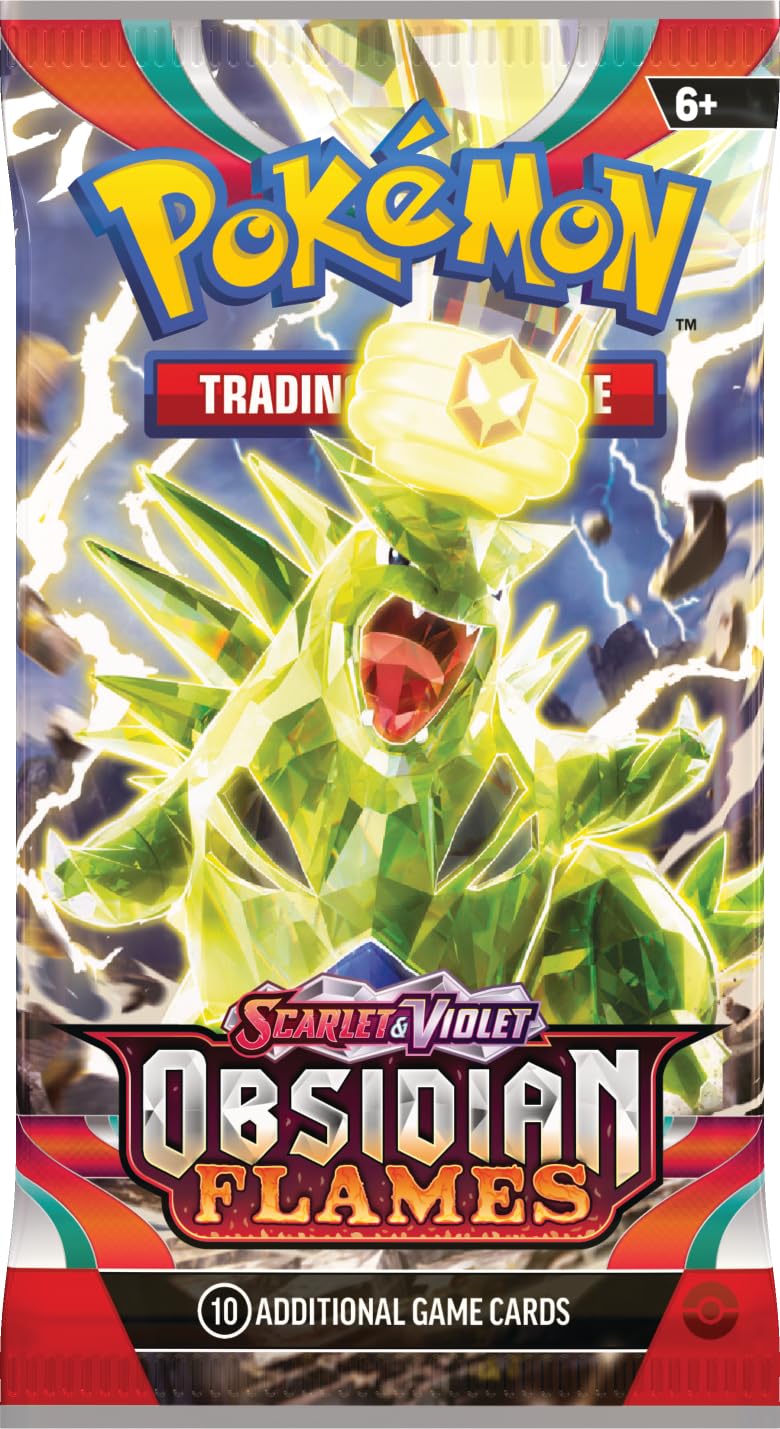 Pokemon TCG: Scarlet & Violet: SV03 Obsidian Flames: 3 Pack Booster Blister - Houndstone - Image 4