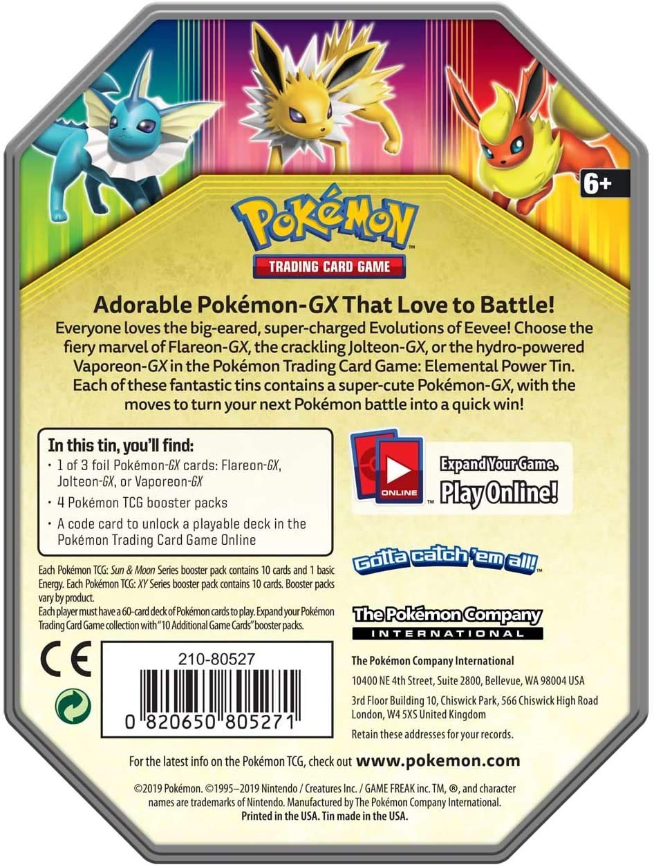 Card GamePokemon TCG: Elemental Power Tin Featuring Jolteon-GX - Image 5