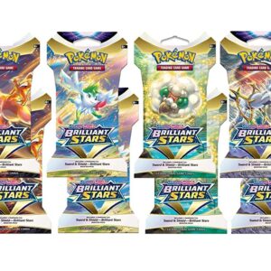 Pokemon Sword and Shield Brilliant Stars (8) Sleeved Booster Packs Sealed