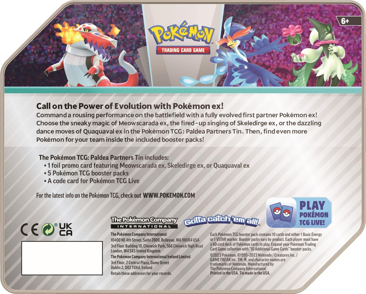 Pokémon TCG: Paldea Partners Tin - Image 3