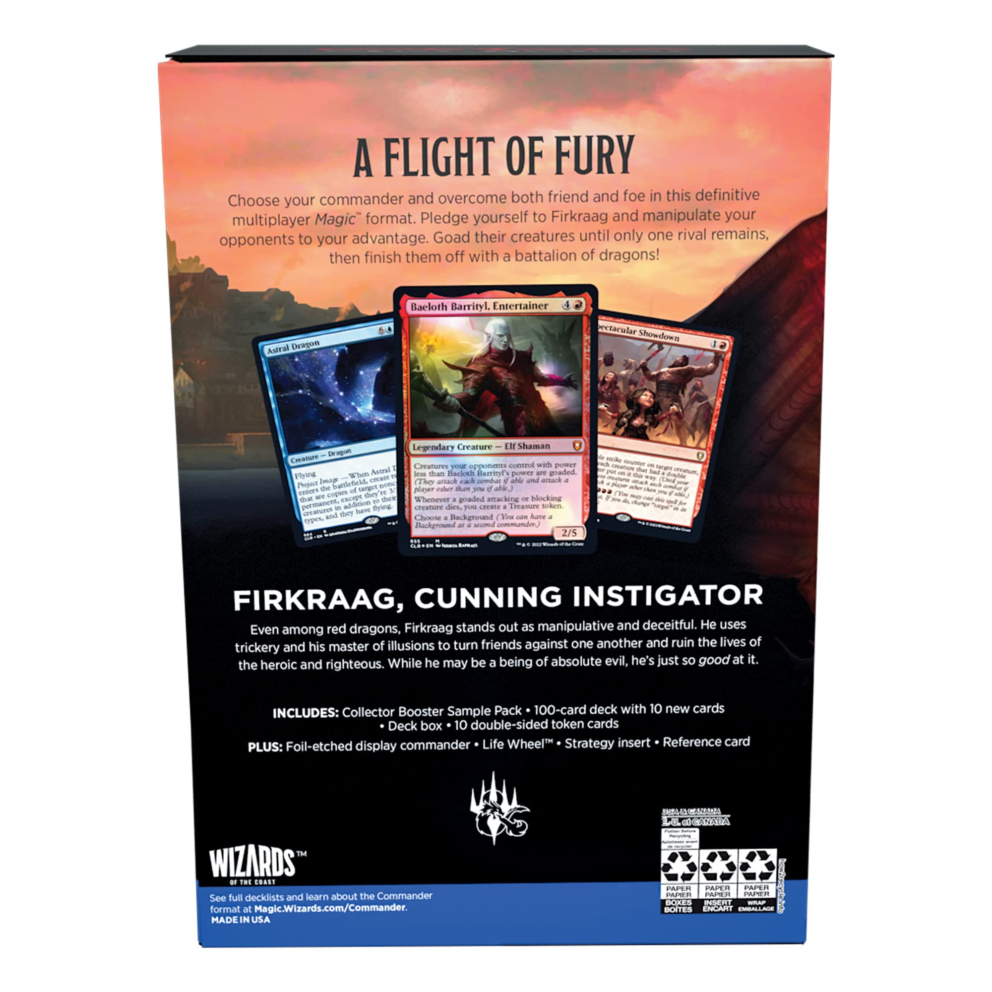 Magic: The Gathering Commander Legends: Battle for Baldur’s Gate Commander Deck – Draconic Dissent + Collector Booster Sample Pack - Image 2