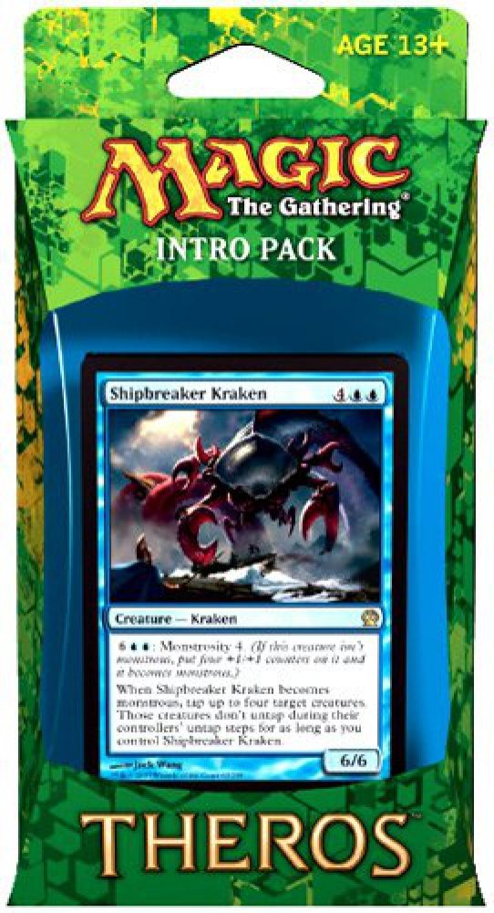Magic The Gathering (MTG Theros Intro Pack - Manipulative Monstrosities Theme Deck (Includes 2 Booster Packs) Blue (Shipbreaker Kraken)