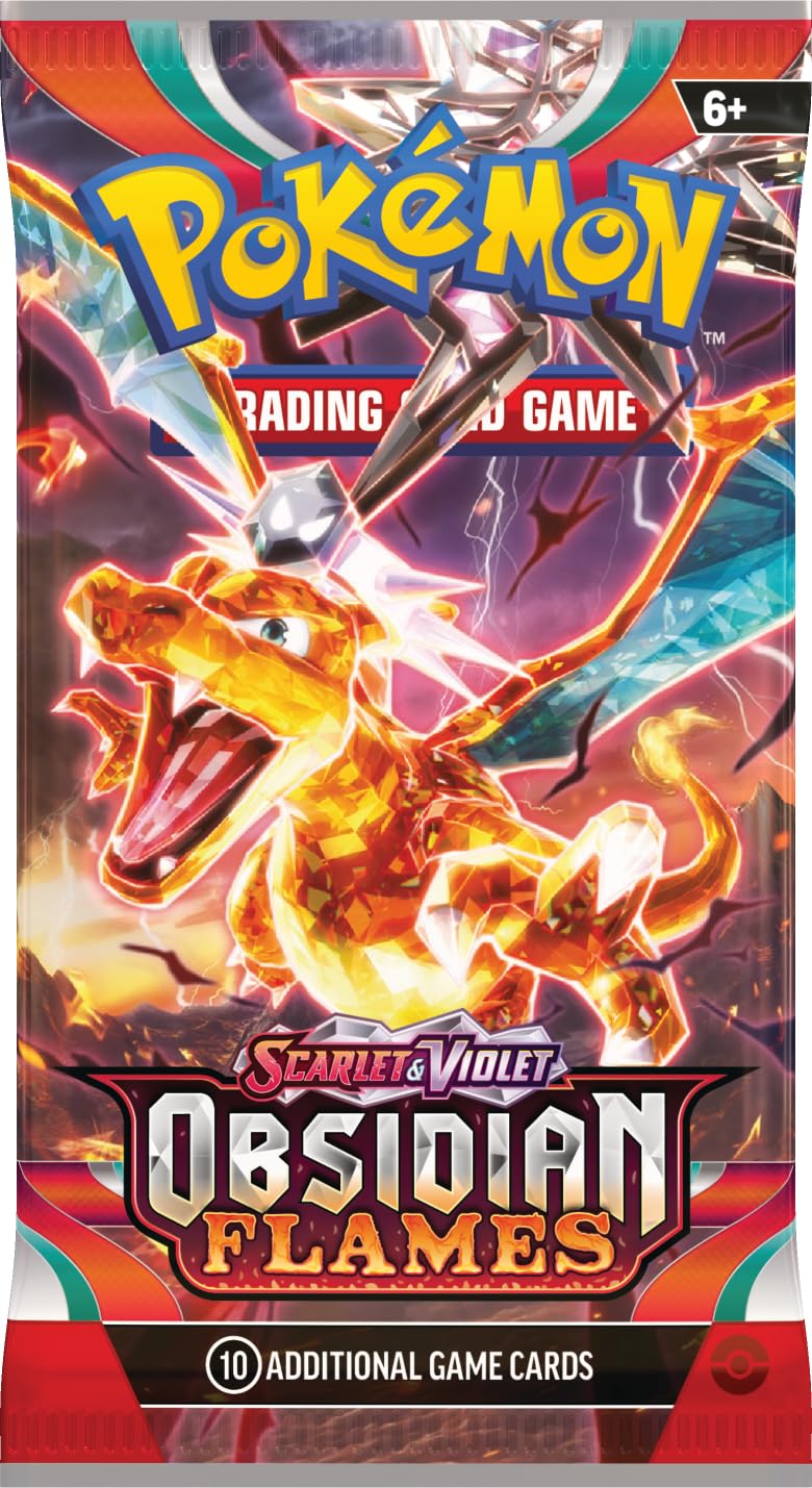 Pokemon TCG: Scarlet & Violet: SV03 Obsidian Flames: 3 Pack Booster Blister - Houndstone - Image 6