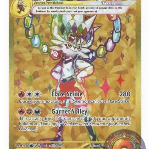 Pokemon - Cinderace ex SVP 163 - Gold Full Art - Terapagos Ultra Premium Collection Promo Card – Exclusive
