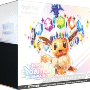Pokemon Scarlet & Purple Elite Trainer Set - Prismatic Evolutions of The Pokemon TCG (1 Fully Illustrated Promo Card, 9 Booster Packs & Premium Game Accessories)