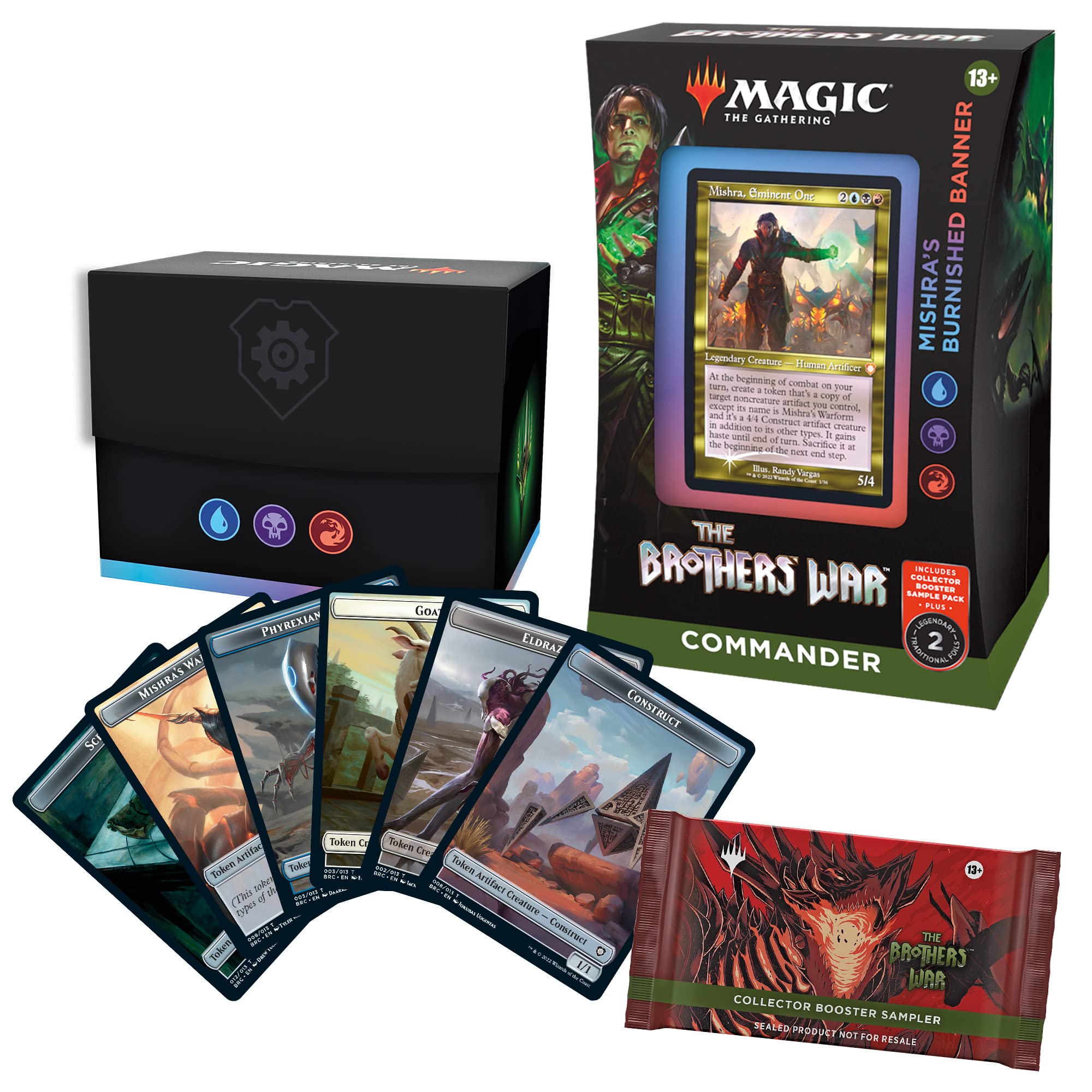 Magic: The Gathering The Brothers’ War Retro-Frame Commander Deck - Mishra’s Burnished Banner (Blue-Black-Red) + Collector Booster Sample Pack - Image 7