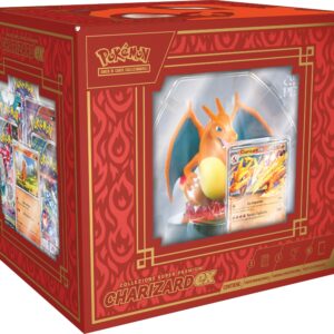 Pokémon TCG: Charizard-ex Super Premium Collection (Three Holographic Promo Cards, One Card Display Figure and 10 Expansion Envelopes)