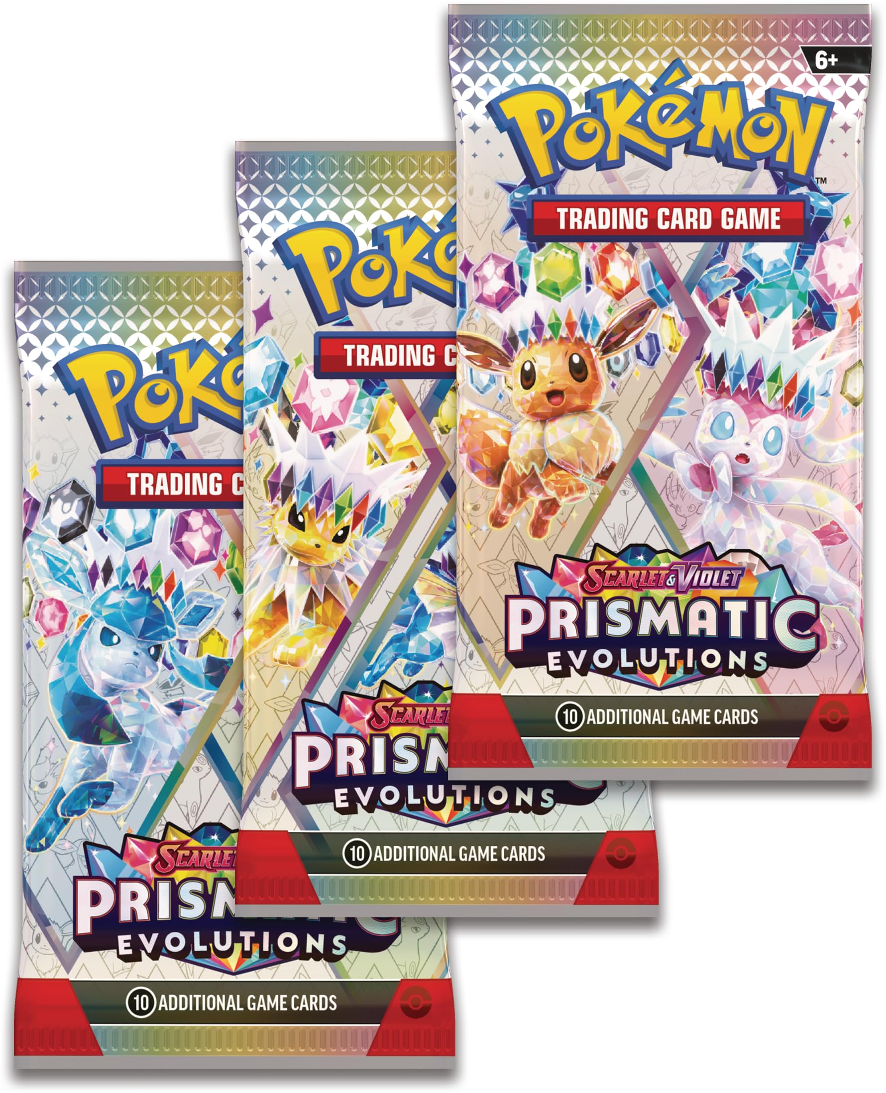 Pokemon TCG: Scarlet & Violet—Prismatic Evolutions Tech Sticker Collection – Glaceon (1 Foil Promo Card & 3 Booster Packs) - Image 2