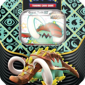 Pokémonémon Pokémon Trading Card Game Scarlet & Violet 04.5 Paldean Fates ex Tin Great Tusk, Green
