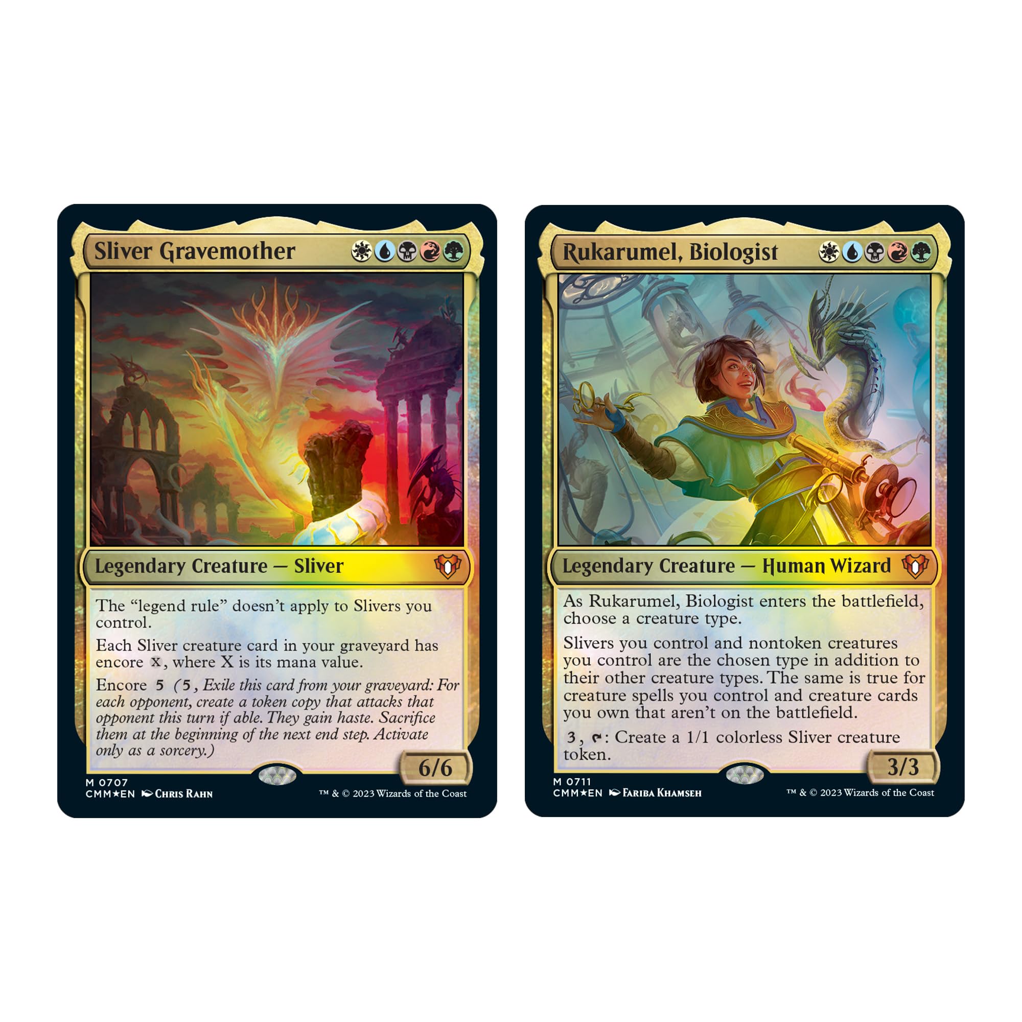 Magic: The Gathering Commander Masters Commander Deck - Sliver Swarm (100-Card Deck, 2-Card Collector Booster Sample Pack + Accessories) - Image 4