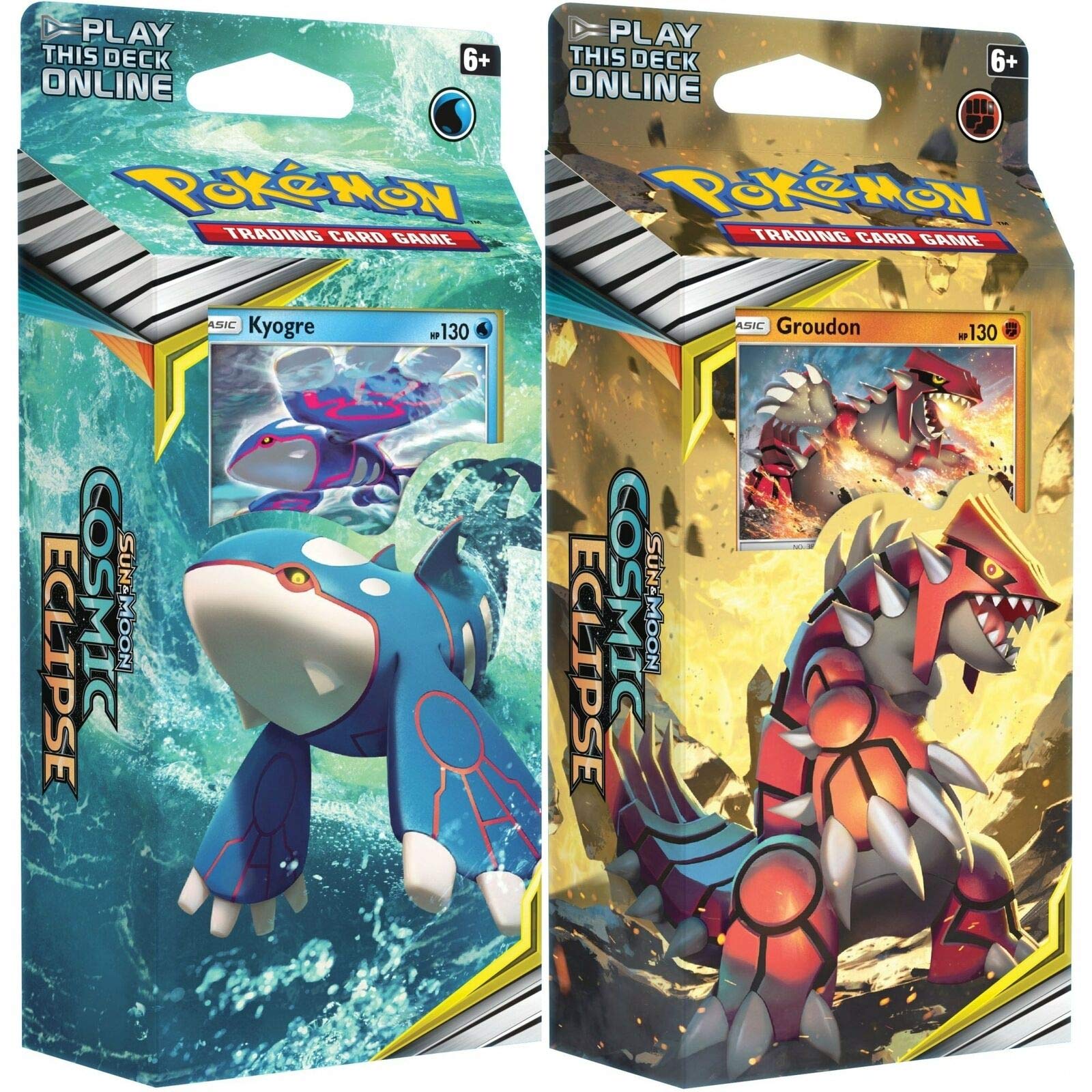Pokémon 81596 Pokemon-Sun and Moon 12: Cosmic Eclipse-Theme Decks-Set of 2 Groudon & Kyogre
