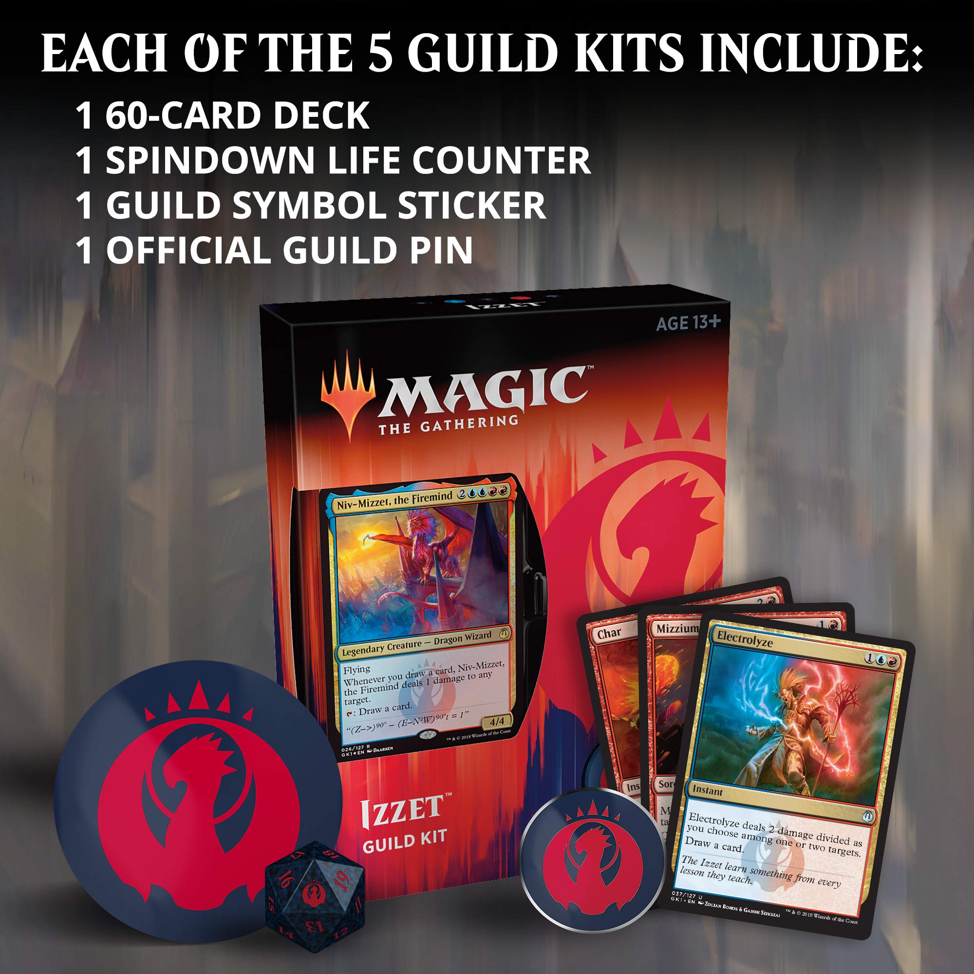 Magic: The Gathering Guilds of Ravnica Guild Kits | 5 Ready-to-Play 60-Card Decks | Accessories | Factory Sealed - Image 3