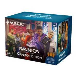 Magic: The Gathering Ravnica: Cluedo Edition - 3-4 player themed murder riddle card game (including 8 game-ready boosters, 21 proof cards, 1 Foil Shock Land Card and Detective Game Accessories)