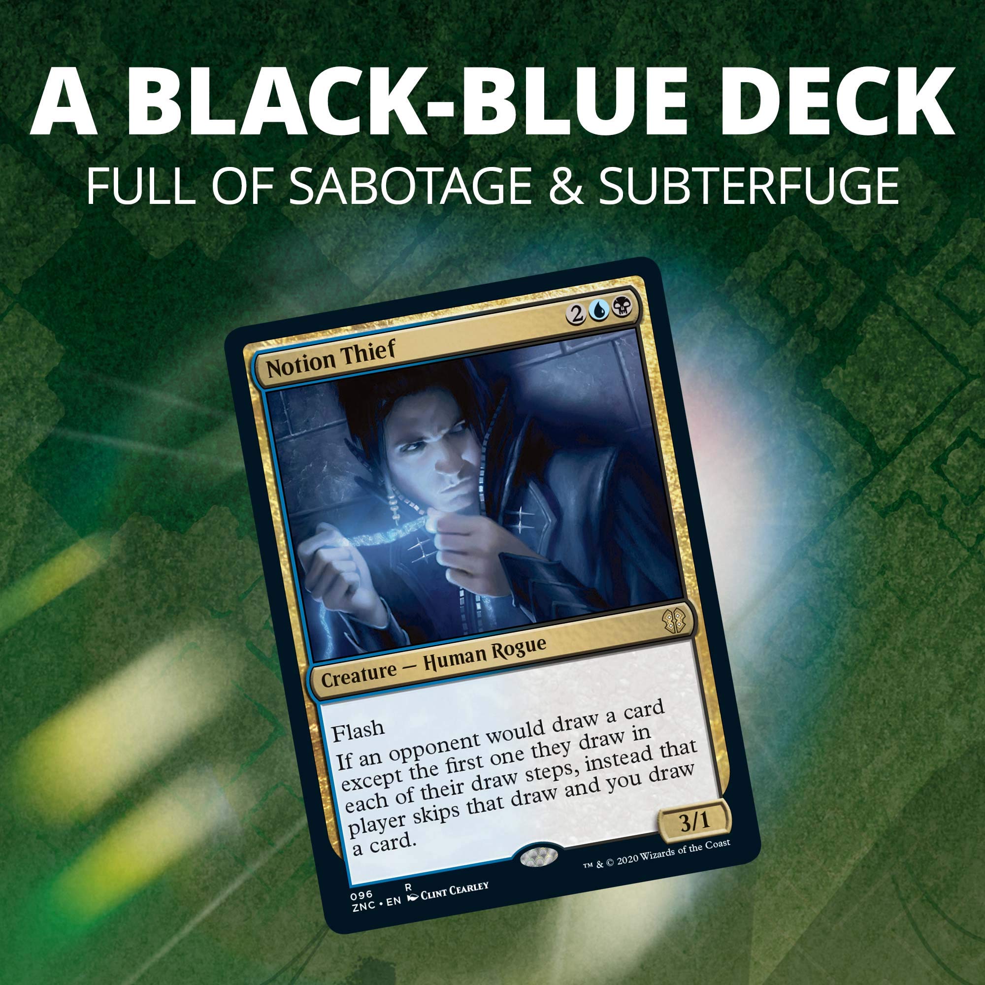 Magic: The Gathering Zendikar Rising Commander Deck – Sneak Attack | 100 Card Ready-to-Play Deck | 1 Foil Commander | Blue-Black - Image 3